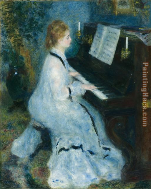 Woman at the Piano painting - Pierre Auguste Renoir Woman at the Piano art painting